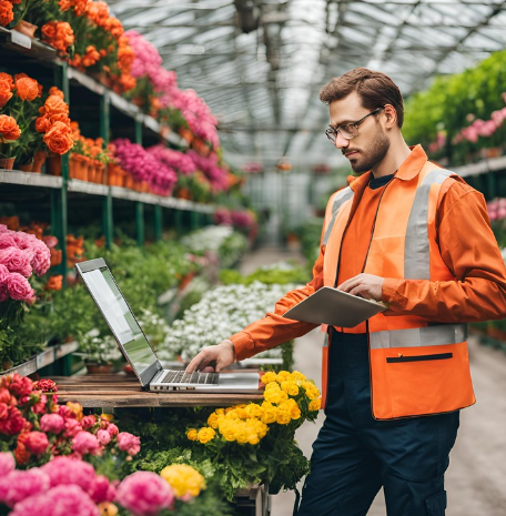 Pracownik logistyczny praca przy kwiatach