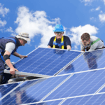 монтаж солнечных панелей